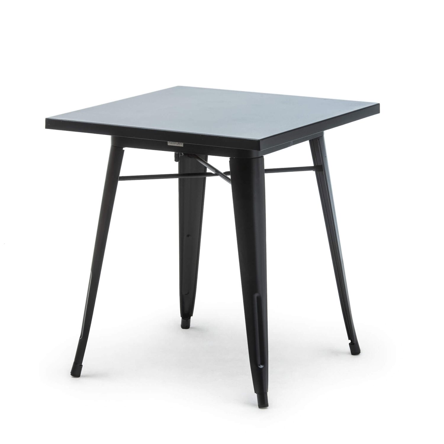 Bistrotisch"Tolix Style" 70x70cm Stahl schwarz/schwarz