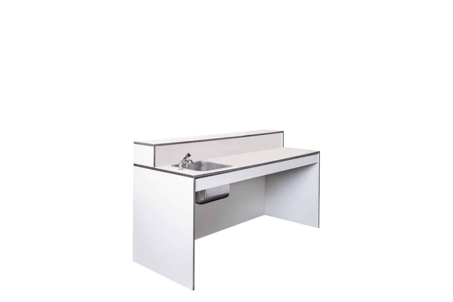Bridge sink unit HIGH ‘White’ W200 x D80 x H110 cm